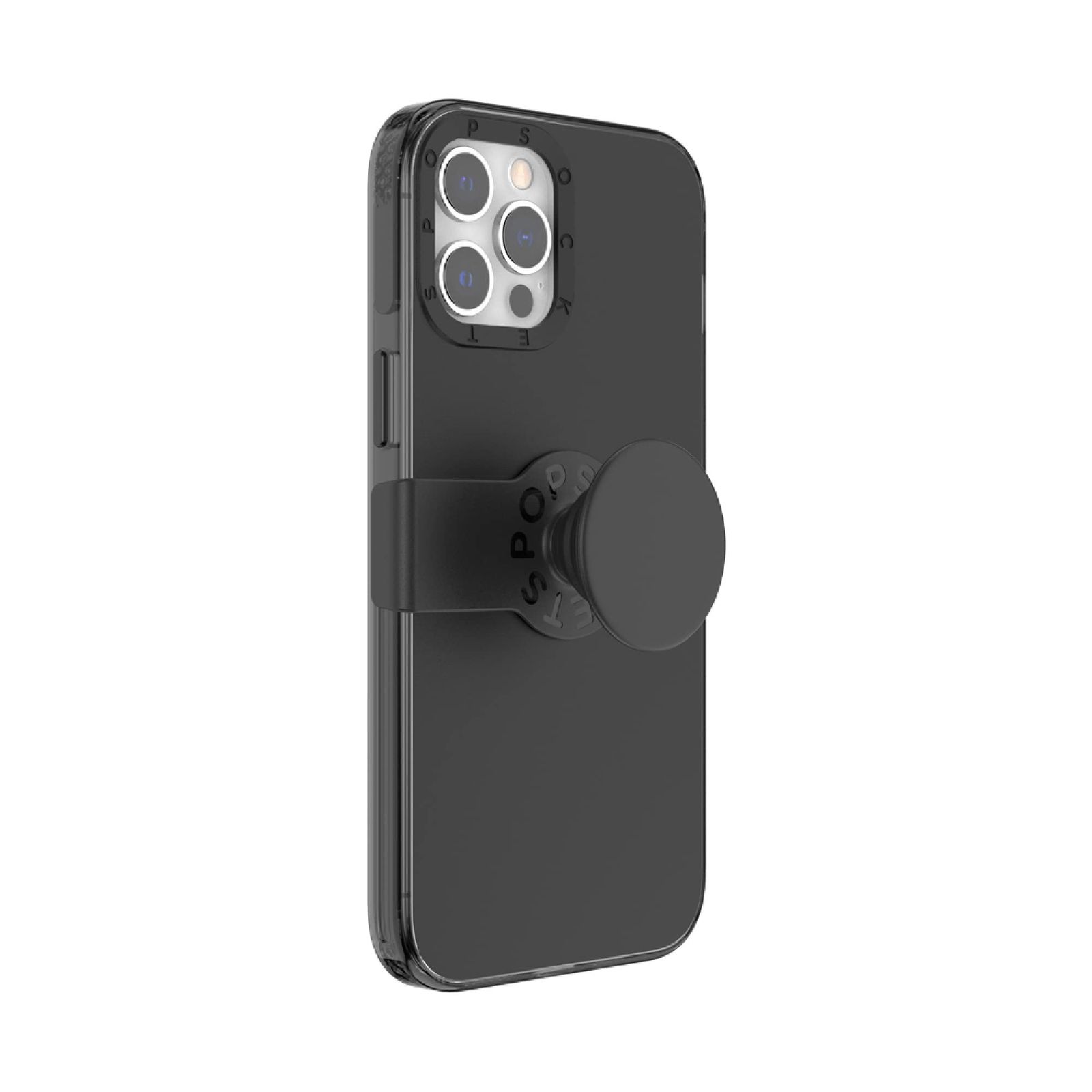 PopSockets iPhone 12 Pro Maxケース 貼り直し なスライドグリップ付き MagSafe対応 ブラック