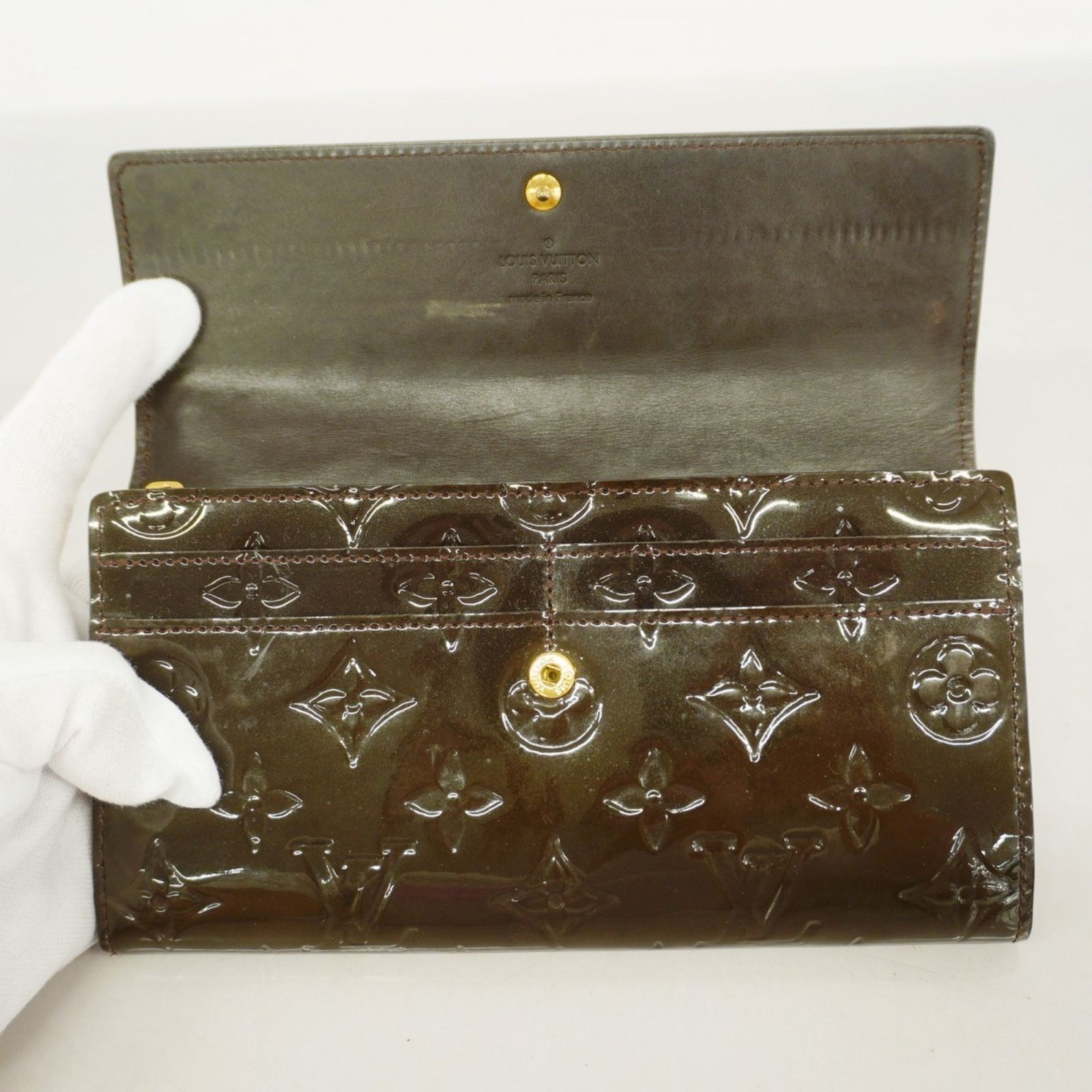 Bランクポルフォイユ・サラ/M91465/ヴェルニ/アマラント/長財布/LOUIS