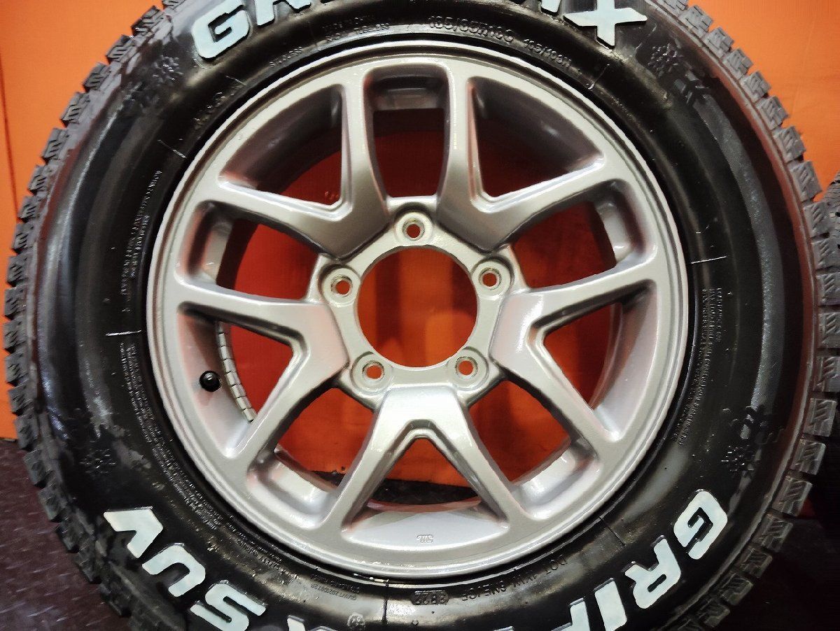 送料込 バリ溝 JB64ジムニー XC 純正 アルミホイール+スタッドレスセット ジムニー純正ホイール4本スタッドレスタイヤ付き