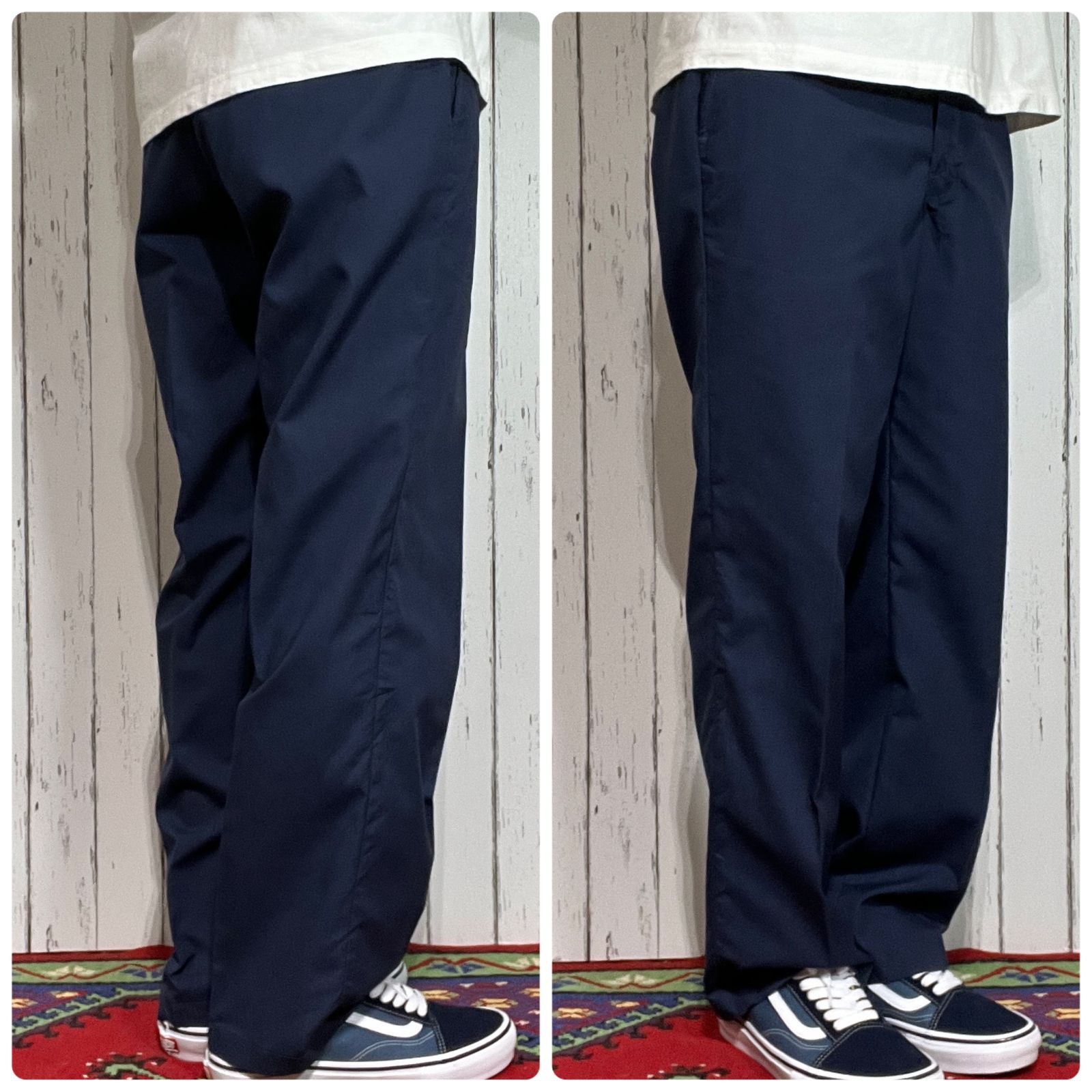 美品 ディッキーズ Dickies 846 W33 L30 チノパン ネイビー 紺