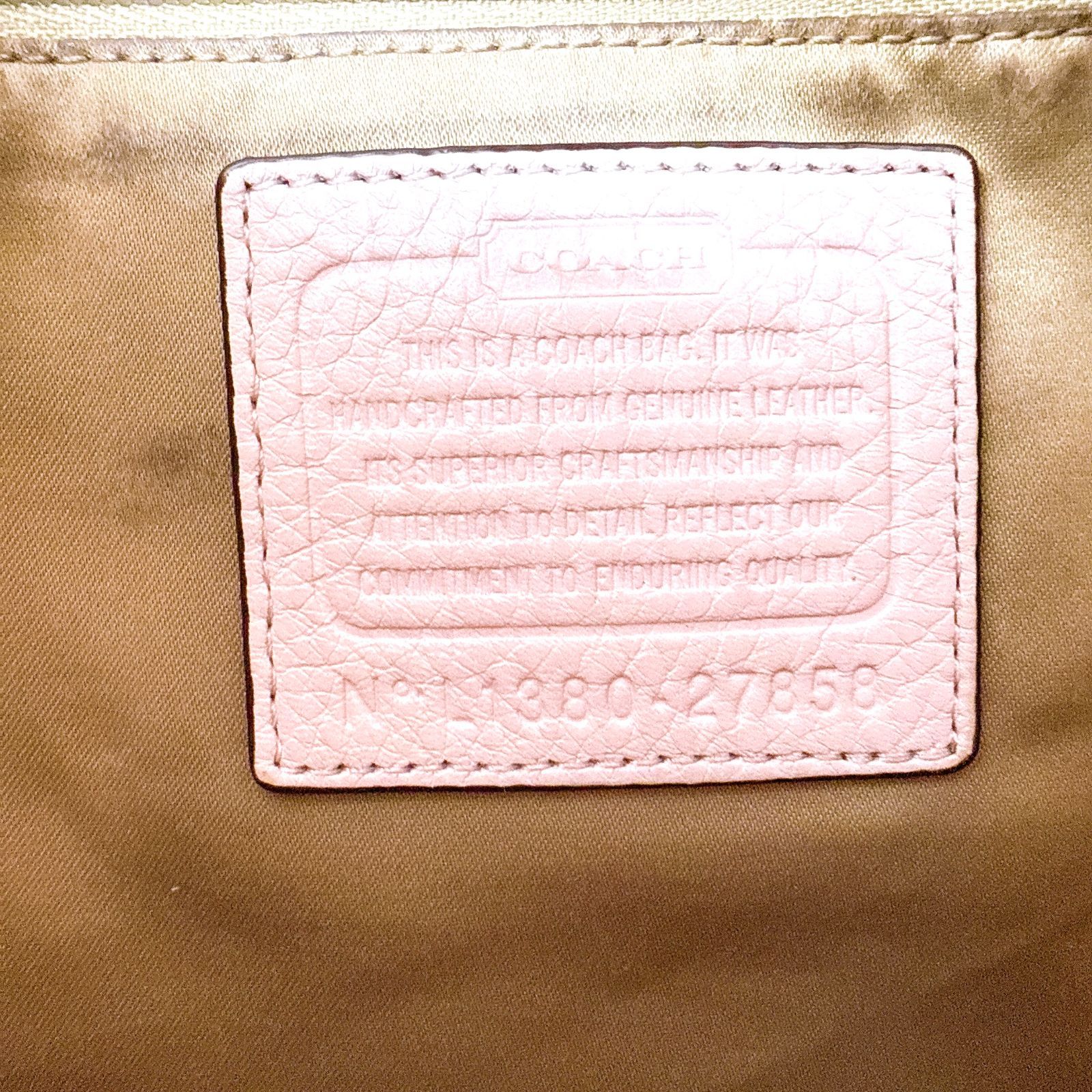 COACH コーチ 2wayバッグ ホーボーバッグ 27858 ピンク系 レザー COACH コーチ 2wayバッグ ホーボーバッグ 27858 ピンク系 レザー