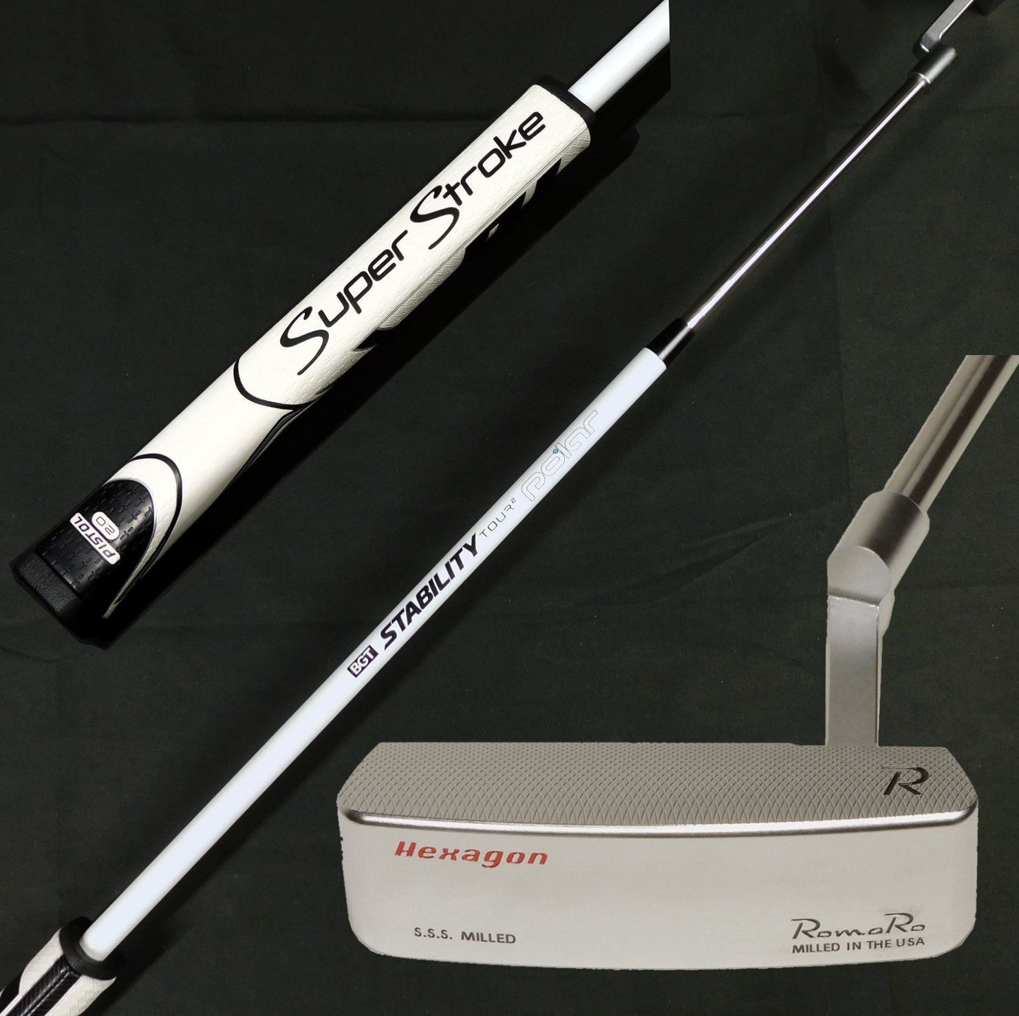 ◆カスタムパター◆RomaRo S.S.S. Hexagon◆34インチ◆STABILITY TOUR2 Polar◆スタビリティ◆SuperStroke ZENERGY PISTOL 2.0◆