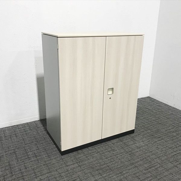 両開き書庫 レクトライン 木目 天板付 キャビネット オカムラ プライズウッドライト