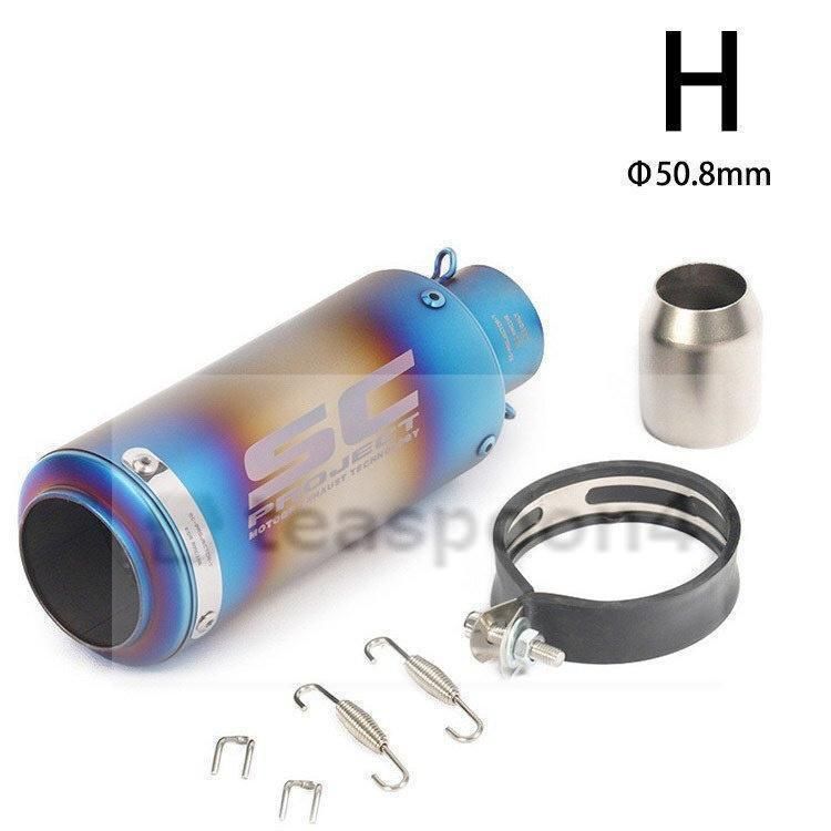 バイクスリップオンマフラー バイクサイレンサー ステンレス 汎用 Φ50.8mm Φ60.5mm 長さ310mm 245mm 排気管 オートバイ排気パイプ Figoday バイクサイレンサー スリップオンマフラー バイクマフラー 差
