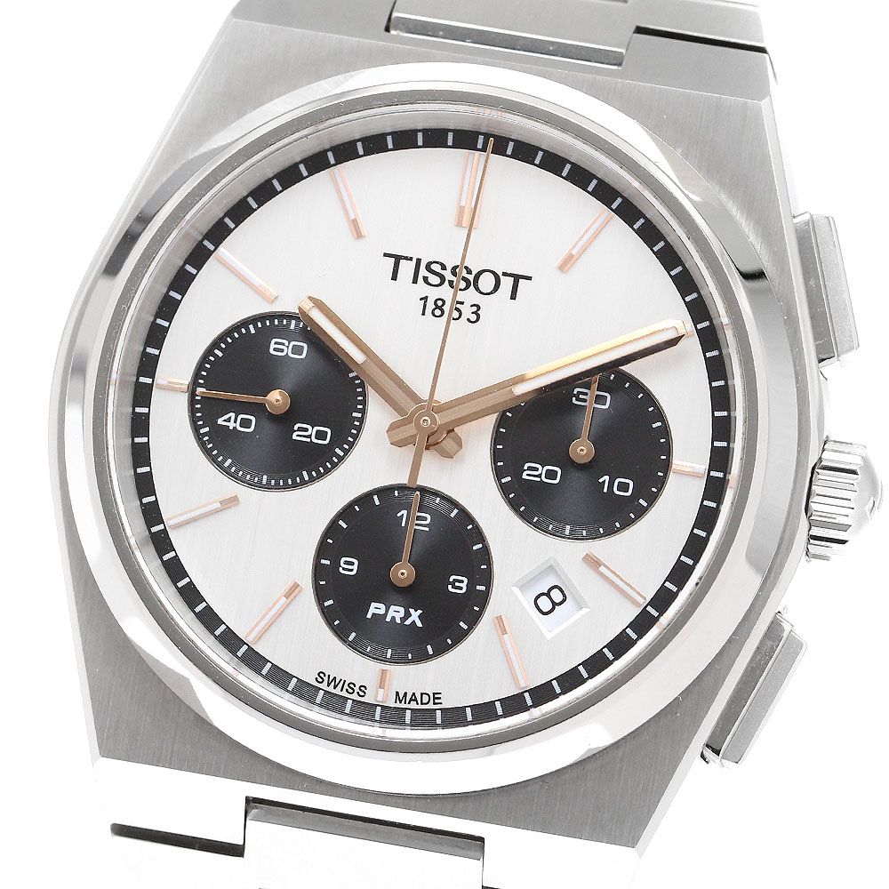 ティソ TISSOT T137.427.11.011.00 PRX クロノグラフ デイト 自動巻き メンズ 内箱 保証書付き_911349