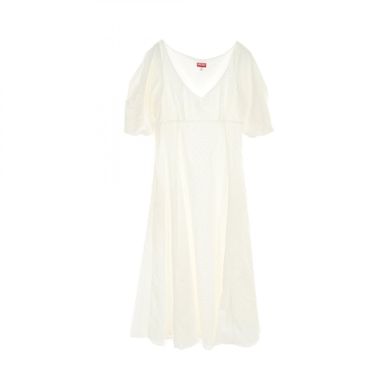 ケンゾー KENZO ワンピース FD52RO1169FG ホワイト コットン ワンピース レディース Used A