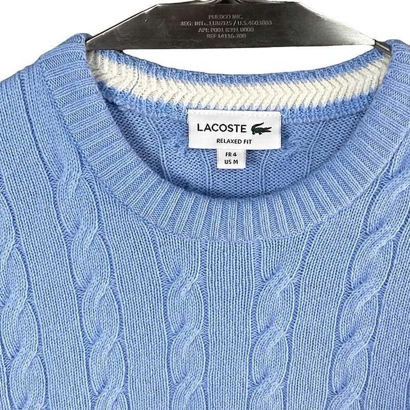 新品】LACOSTE ラコステ 長袖ニット セーター ケーブルニット ライト