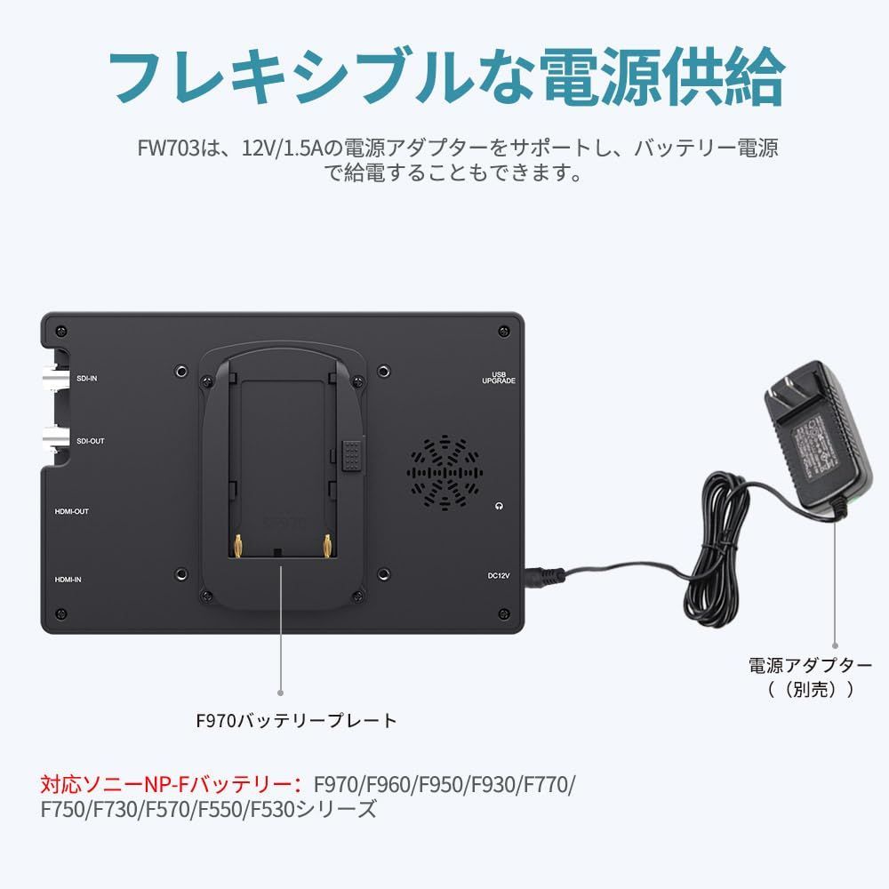 FEELWORLD FW703 カメラ＆ビデオカメラ用モニター 7インチ IPS