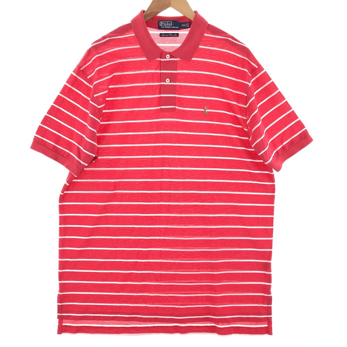 古着 ラルフローレン Ralph Lauren POLO by Ralph Lauren 半袖 ボーダー ポロシャツ メンズXL/eaa382173