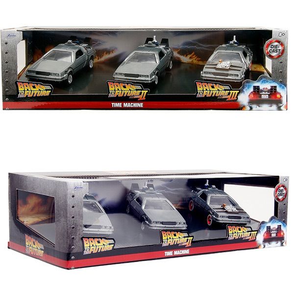 Back to the Future デロリアン　ミニカー 1:32 BACK TO THE FUTURE 3-PACK 【バックトゥザフューチャー