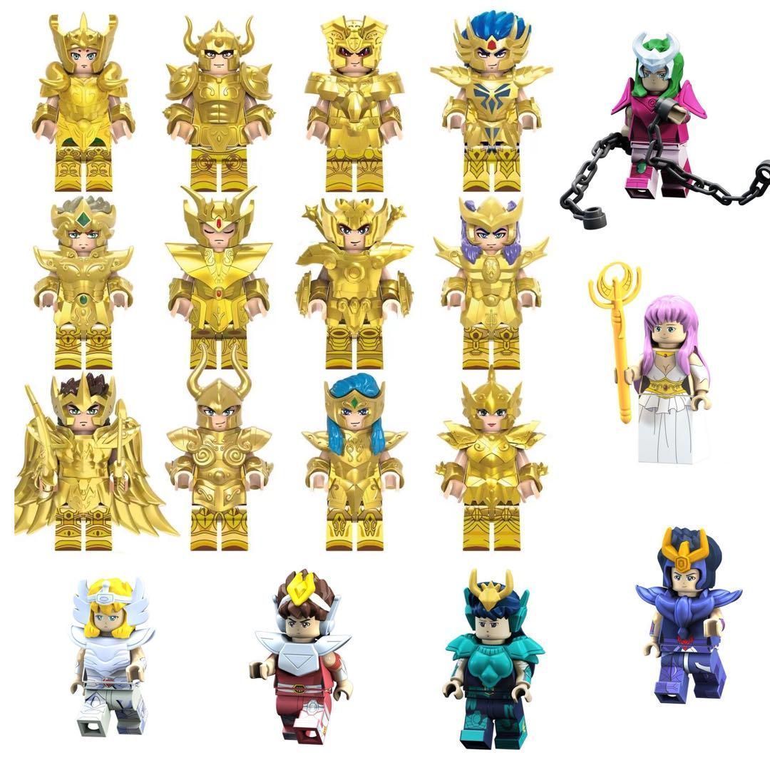 新品未使用レゴ互換 聖闘士星矢 セイントセイヤ ミニフィグ 18体セット 人形フィギュア