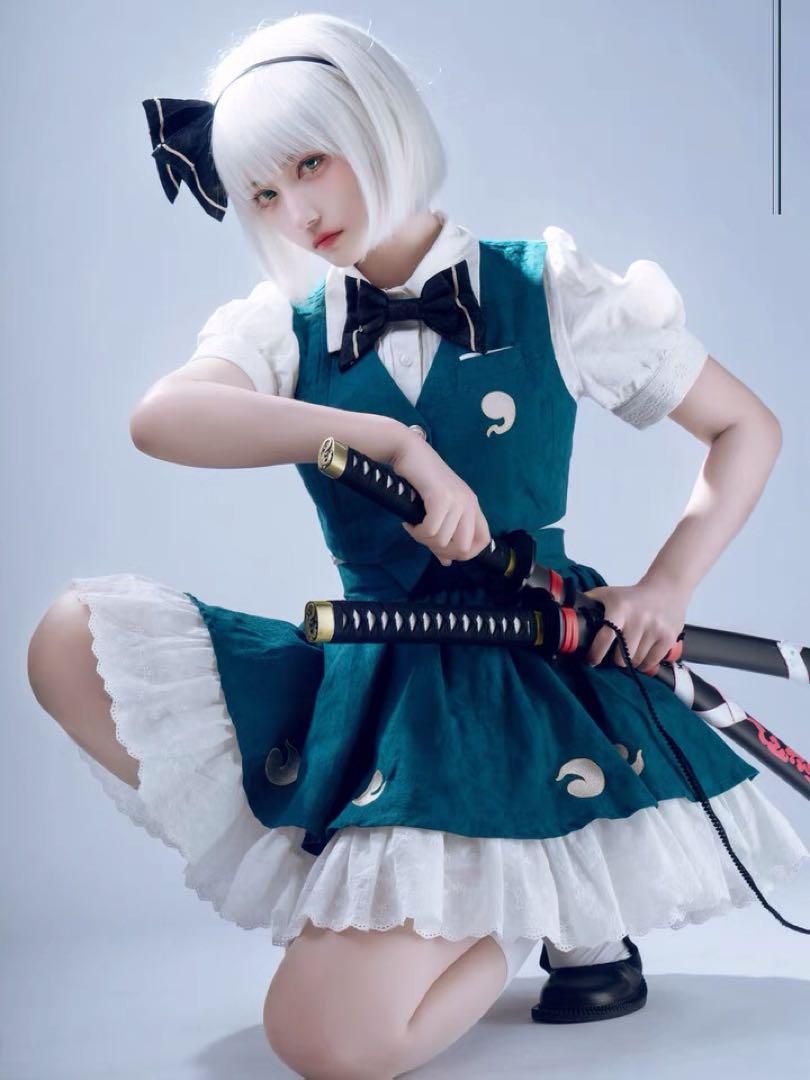 魂魄妖夢 東方project コスプレ 森森仙 衣装 ウィッグ 刀追加可 森森仙 東方Project 魂魄妖夢 コスプレ衣装 ※ウィッグ 追加可能