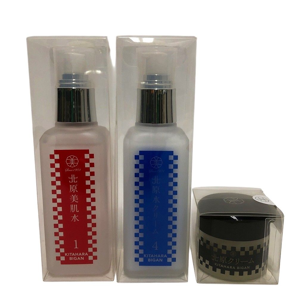 北原美顔 北原美肌水 1 120ml 北原水クリーム 4 120ml 北原クリーム R 27.5g