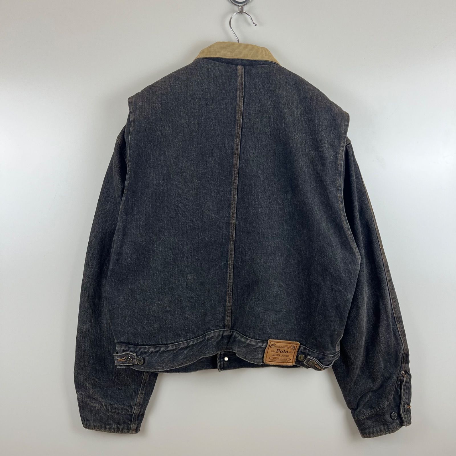 スペシャル 80’s USA製 RalphLauren ブラックデニムジャケット POLO RALPH LAUREN 80s USA special Dendril black denim jacket