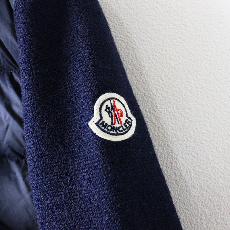 JPタグ モンクレール MONCLER MAGLIONE TRICOT 裾フリル ダウン切替  