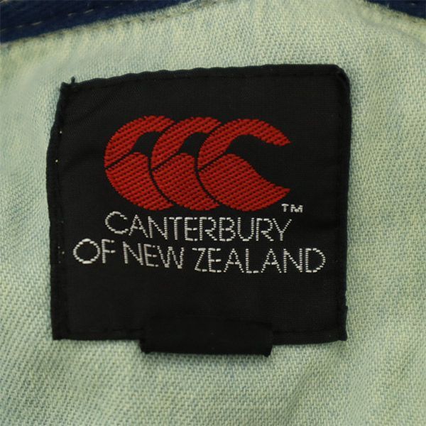 canterbury カンタベリー　ロゴ刺繍　長袖　ポロシャツ　メンズ　トップス カンタベリー ロゴワッペン 長袖 ラガーシャツ M ネイビー