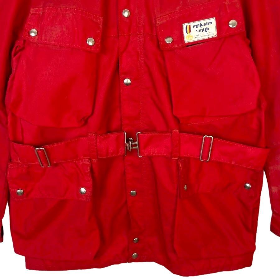 70s USA製 malcolm smith マルコムスミス BELSTAFFタイプ ナイロンレーシングジャケット sizeL ビンテージ モトクロス ライダース バイカー 1970年代ヴィンテージ マルコム・スミス MSR ホンダ モトクロス
