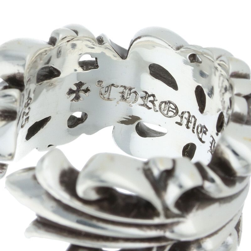 クロムハーツ Chrome Hearts FLRL CRS 1DIA/フローラルクロス サイズ:10号 1ダイヤ/シルバーリング 中古 GZ11 CHROME HEARTS クロムハーツ FLRL CRS フローラルクロス シルバー