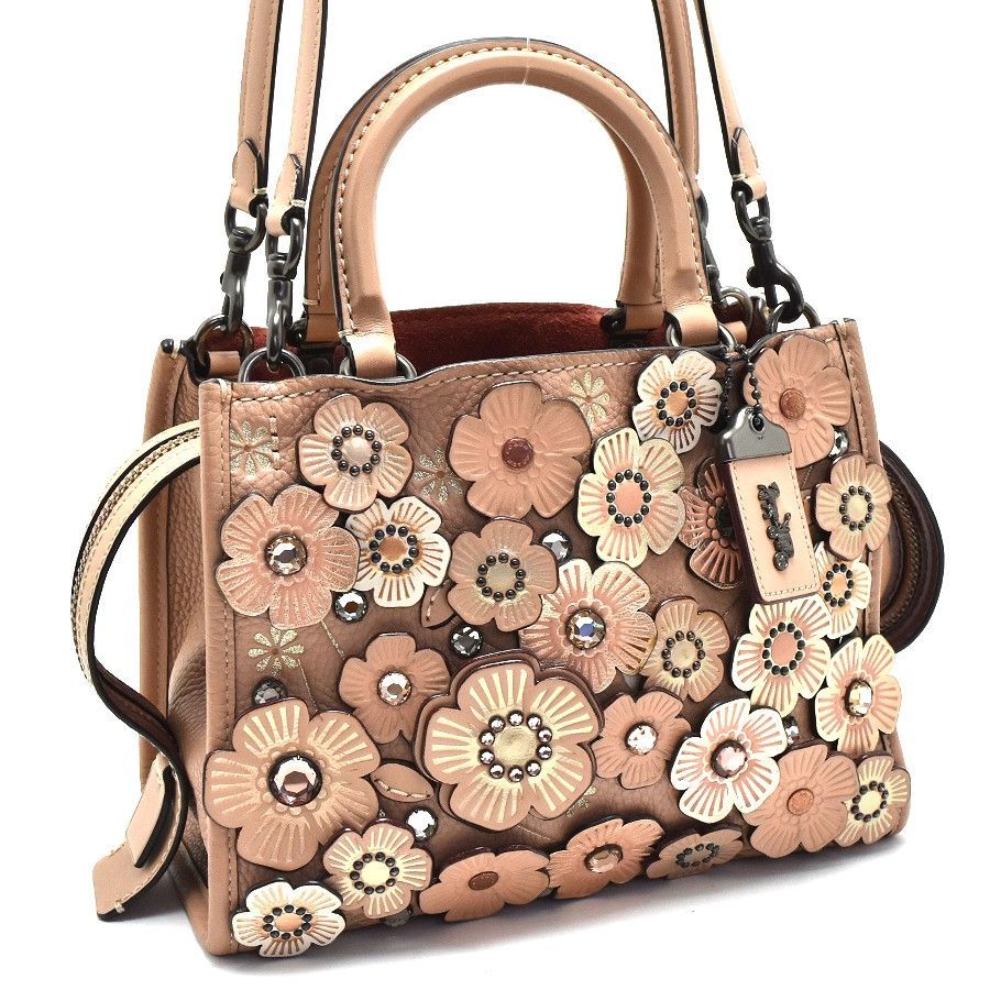 中古】コーチ ハンドバッグ トートバッグ レディース レザー サーモン