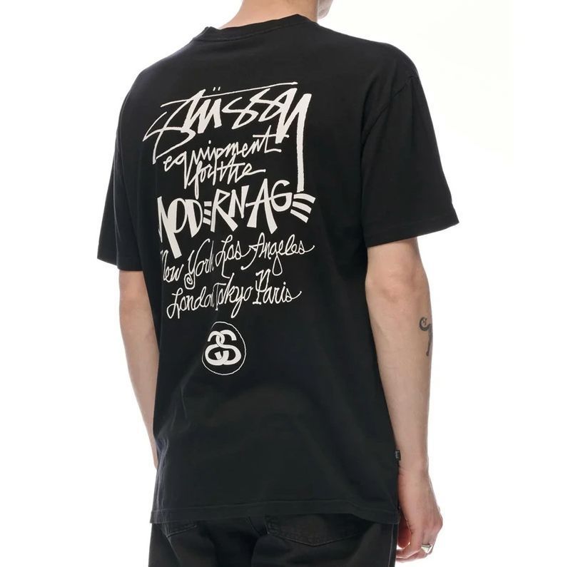 Stussy Tシャツ ステューシー ロゴ 半袖 Modern Age 50-50 SS