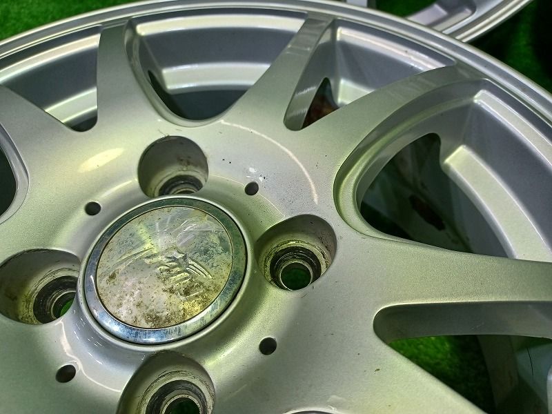 ファング ﾏｰﾁ ホイール アルミ シルバー 14インチ 5.5J 4穴 4本 100 45