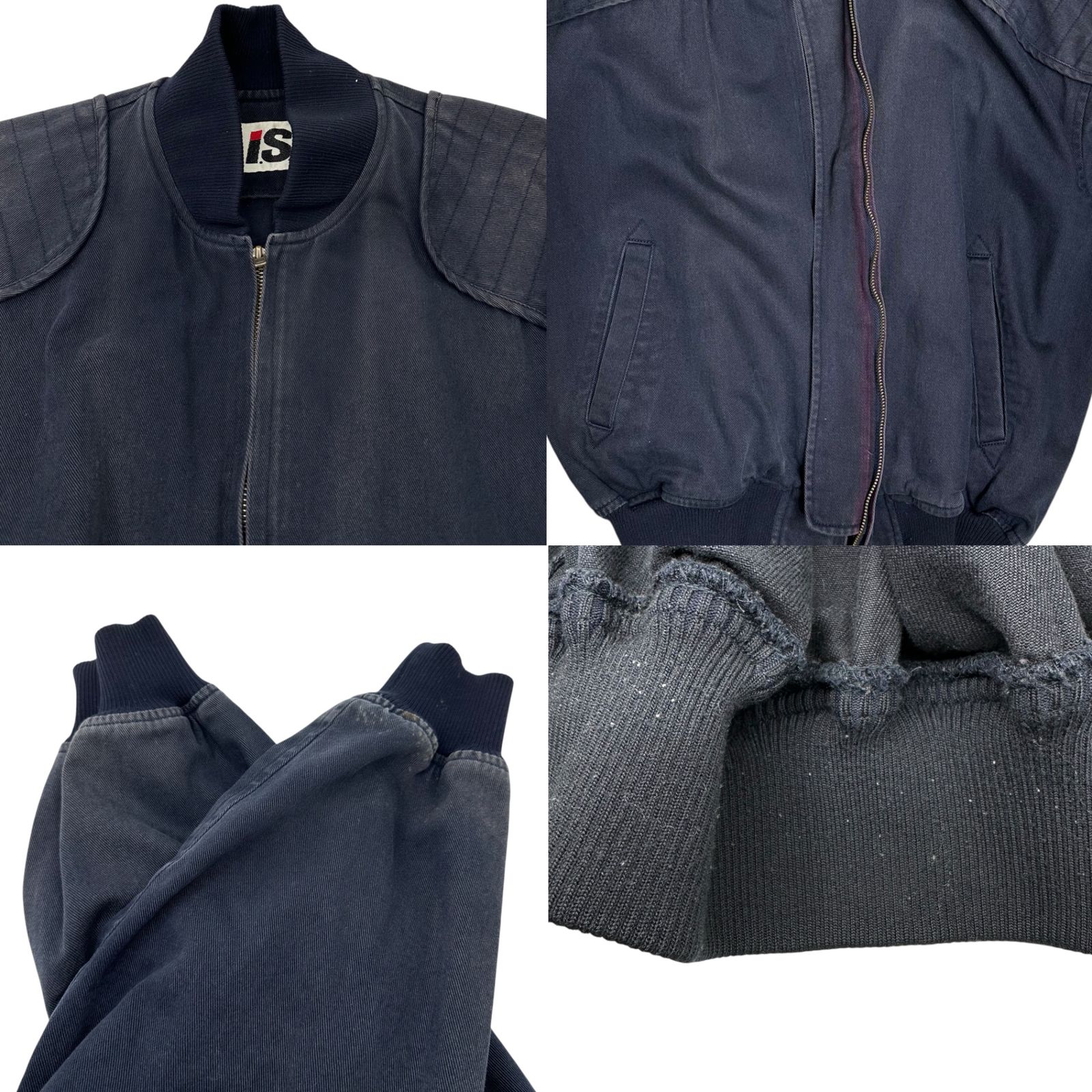 80's is issey miyake ボンバージャケット　ショルダーパッチ i.s. ISSEY MIYAKE(アイエス イッセイミヤケ) 80's Vintage