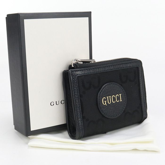 グッチ オフ ザ グリッド L字ジップ コンパクト財布 ブラック 657587 グッチ オフ ザ グリッド L字ジップ コンパクト財布 ブラック 657587
