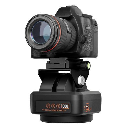 YT-1500pro回転パノラマヘッド、360度電動回転リモコンパンチルトヘッド、スマートフォンデジタル一眼レフカメラ用ビデオ三脚ヘッドスタビライザー