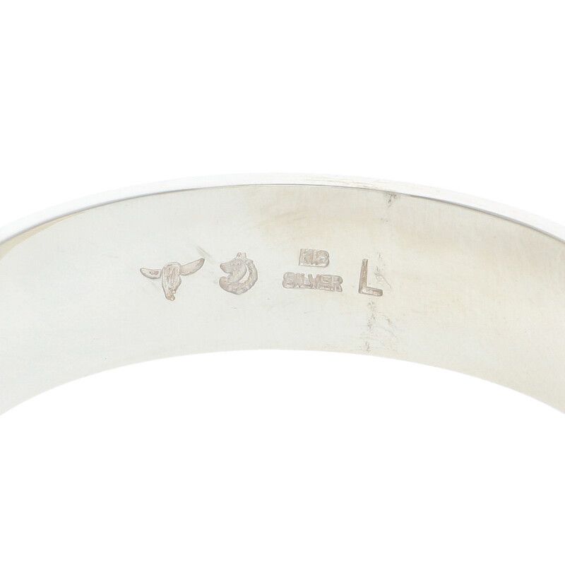 タディ&キング 平打ちバングルGPロングホーン シルバーバングル メンズ