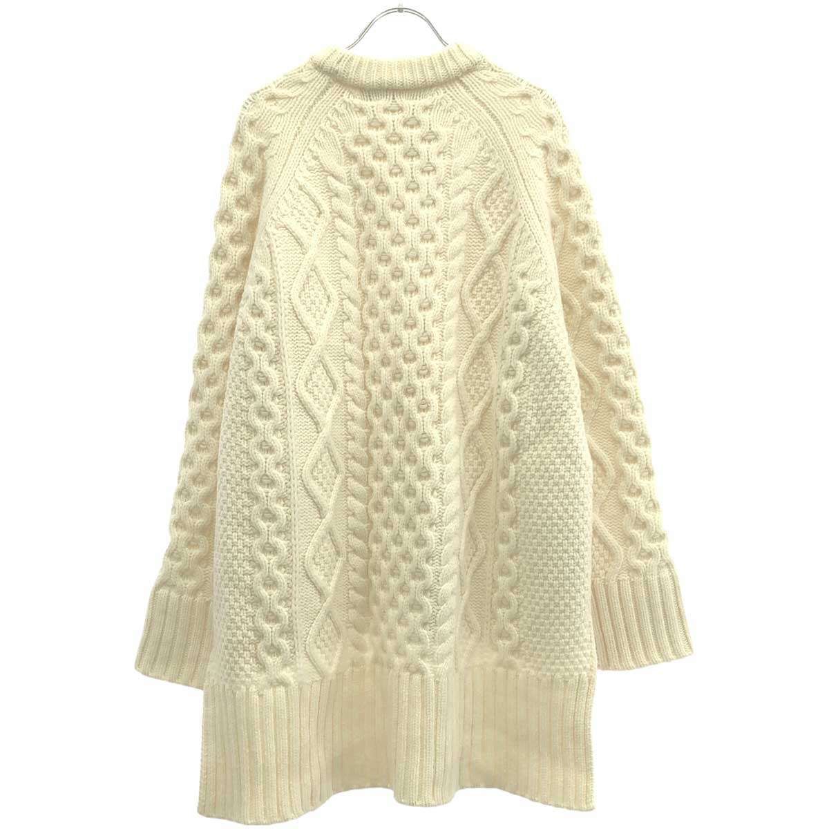 INSCRIRE アンスクリア 18AW ウールケーブル編みニットセーター I18AW