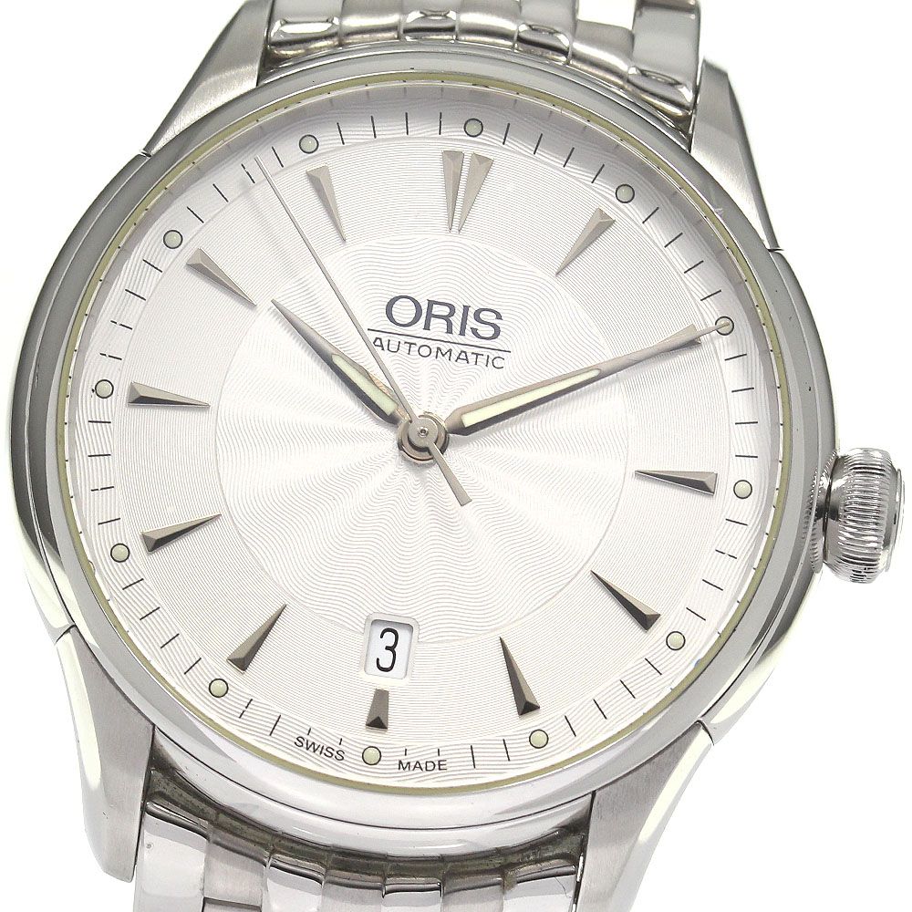 オリス ORIS 7591 アートリエ デイト 自動巻き メンズ保証書付き_809452