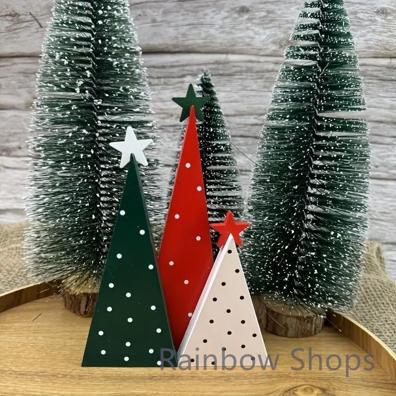 木製クリスマス飾りセット 新品未使用】クリスマスツリー オーナメントセット（人工木材製