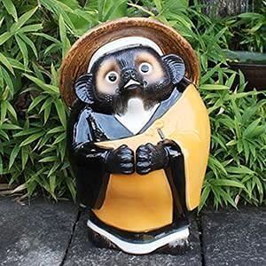 信楽焼 お坊さん狸(合掌・小) 信楽焼たぬき縁起物タヌキ 陶器タヌキ