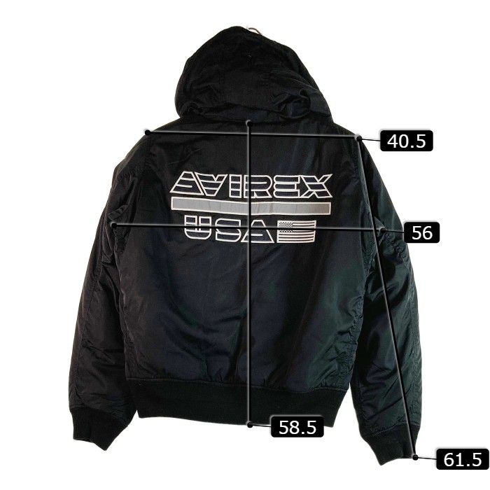 ☆AVIREX アヴィレックス MA-1 6282045 ブラック sizeL - メルカリ