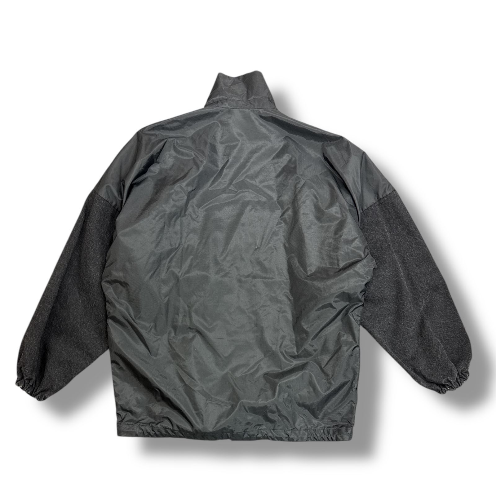 国内正規 BALENCIAGA 21SS ロゴプリントデニム切り替えポプリンシャツ  