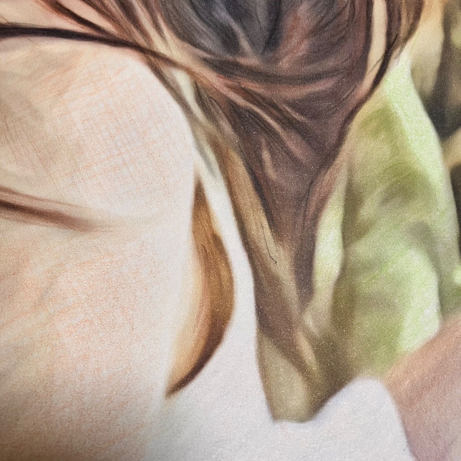 女優画20 額装品 額縁寸法32.7㎝×24.0㎝×1.5㎝ 定款付 京藤夏樹真作