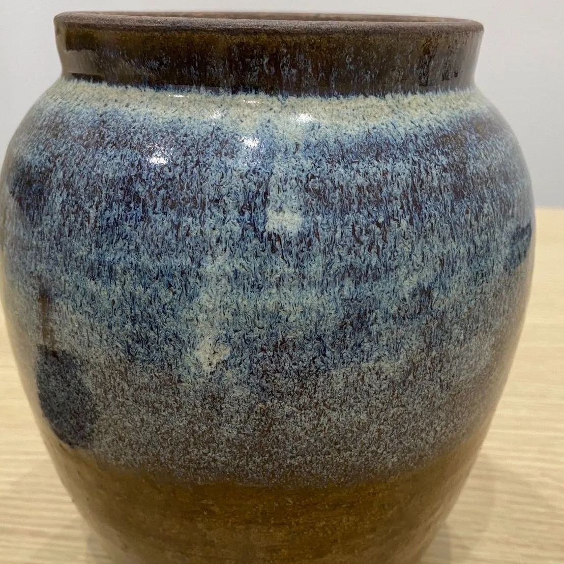 道XE357】江戸時代彫唐津波文水指 武雄古唐津 茶道具