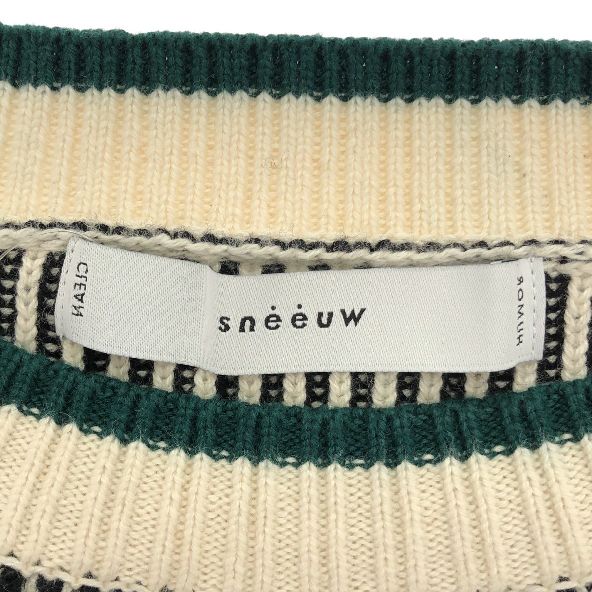 sneeuw スニュウ 23AW ベースボールニットセーター ミックス - メルカリ 