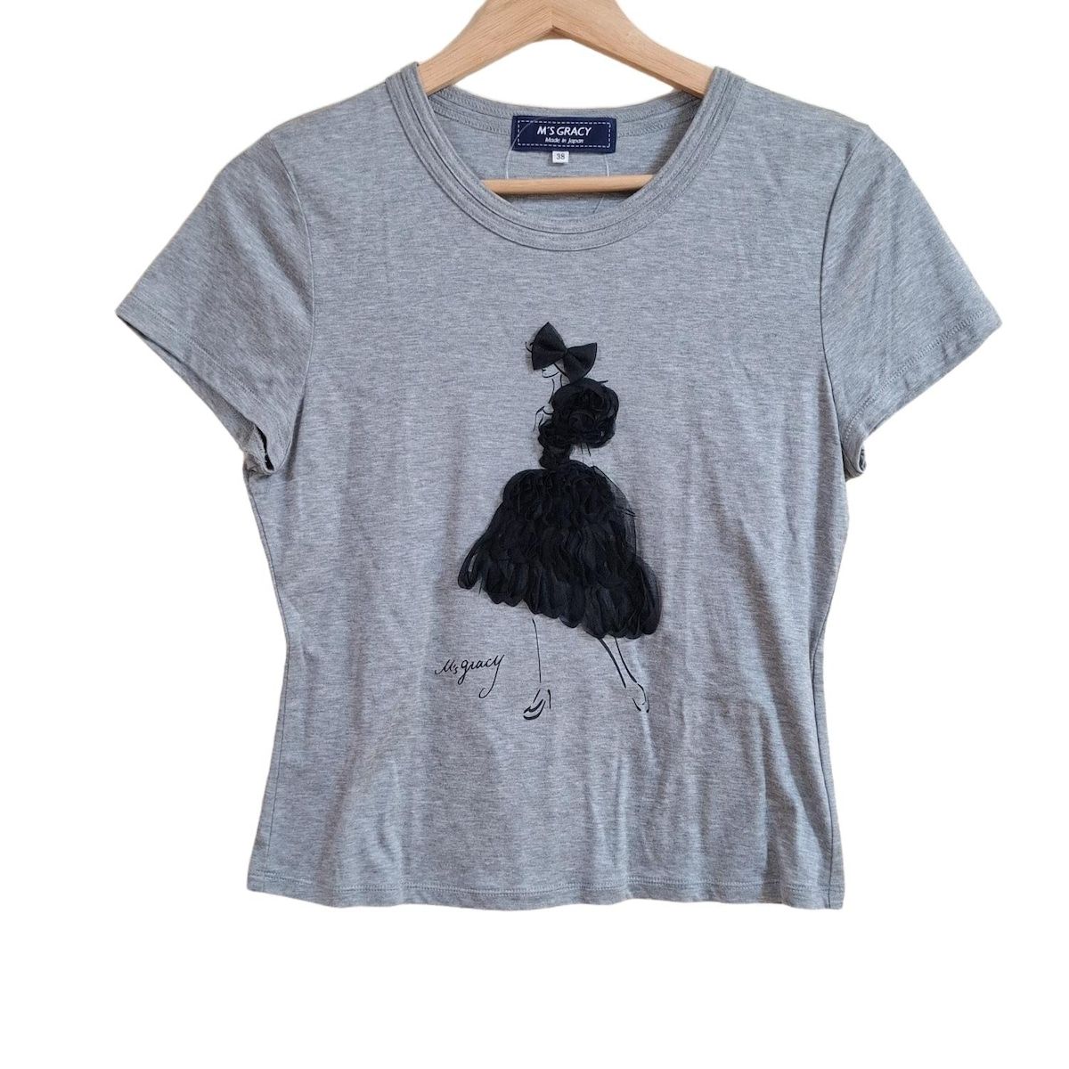 M S GRACY エムズグレイシー 半袖Tシャツ サイズ38 M レディース - グレー クルーネック