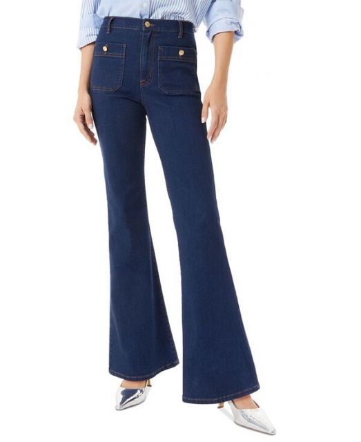 【送料無料】 サムエデルマン レディース デニムパンツ ボトムス Women's Skinny Flare-Leg Patch Pockets Pants Cameo