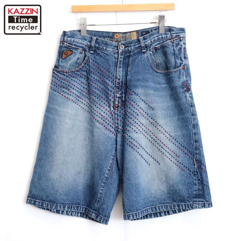 AKADEMIKS AK47 ヒップホップ B-BOY バギー デニム ショーツ Amazon.co.jp: BOIE 黒いバギーショートジーンズ男性デニム
