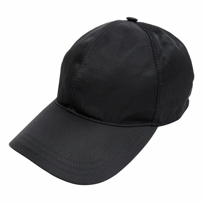 PRADA キャップ　ホワイト　トライアングルロゴプレート　L Prada triangle-logo Cap | White | FARFETCH