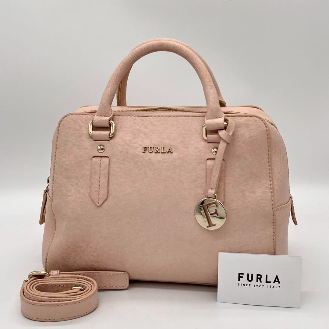 ✨️良品✨️FURLA エレナ ハンドバッグ 2way レザー 冠婚葬祭 ピンク - メルカリ