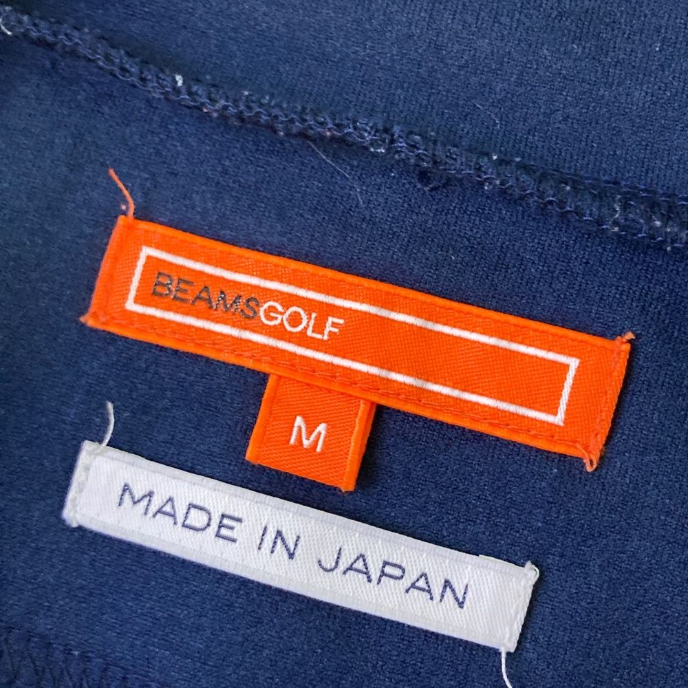 サイズ：M BEAMS GOLF ビームスゴルフ  ハイネック 半袖Tシャツ  ネイビー系 [240101485109] ゴルフウェア メンズ ストスト サイズ：M BEAMS GOLF ビームスゴルフ ハイネック 半袖Tシャツ
