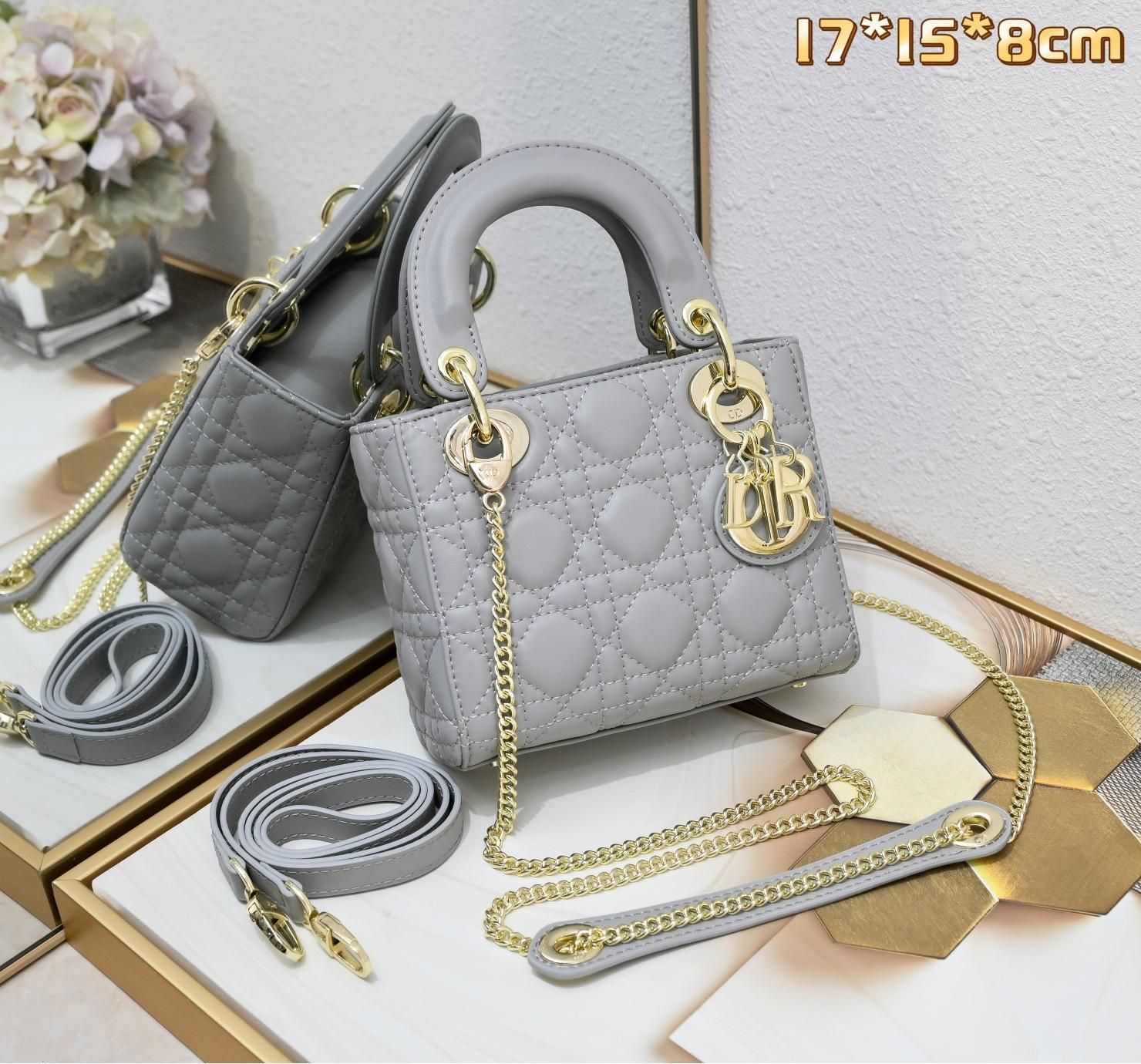 極美品˚✧₊ LADY DIOR˚✧₊ディオール レディディオール グレーミニ  