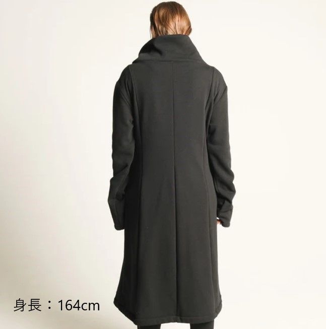 h.NAOTO　ハイネックコート　ユニセックス　ロングコート　ダブルチャック h.NAOTO ハイネックコート ユニセックス ロングコート ダブル