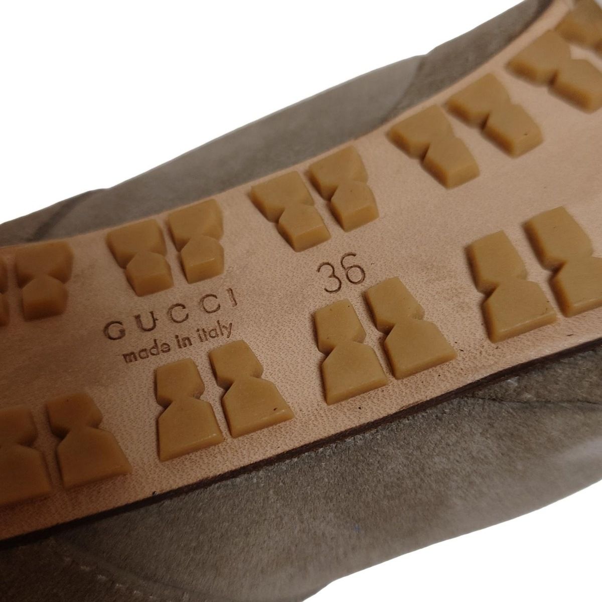 GUCCI(グッチ) ショートブーツ 36 レディース - 296139 グレー