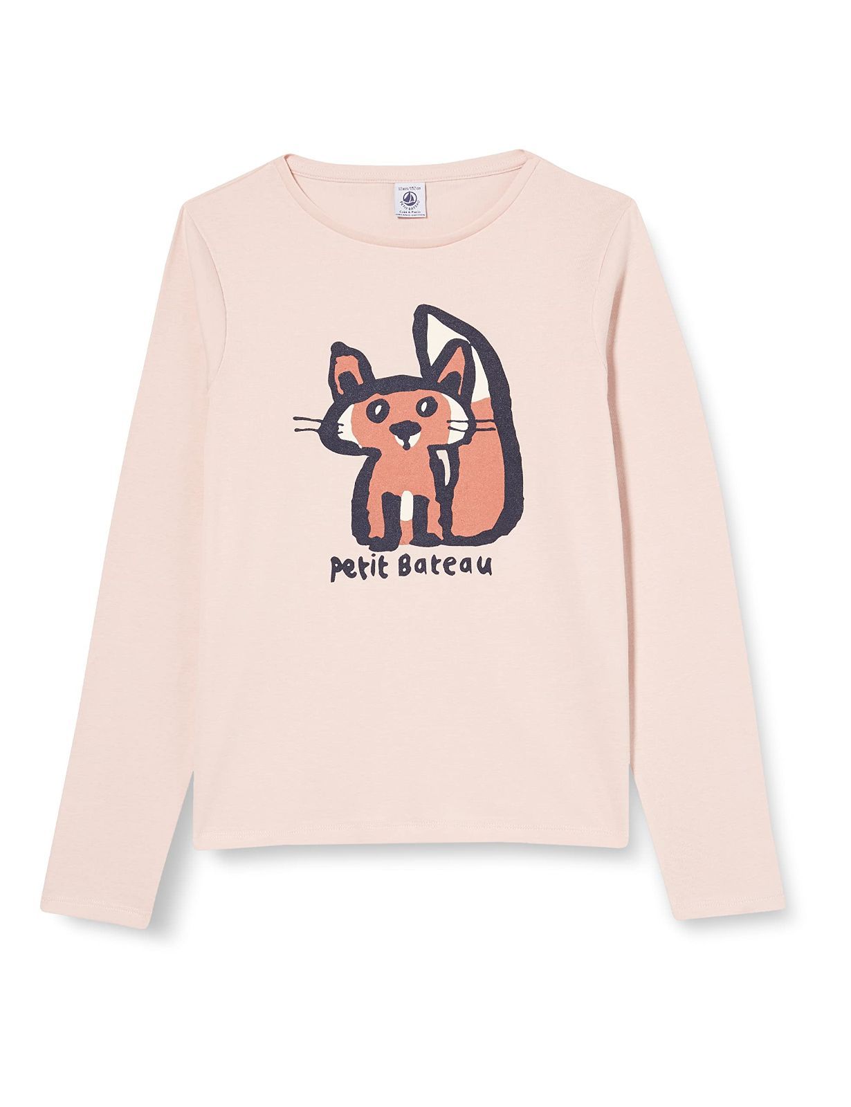 3 Years_ソルトピンク [プチバトー] 1x1プリント長袖 Tシャツ A05FM 3才 95cm ソルトピンク 女の子 PB400 PB42 PB81