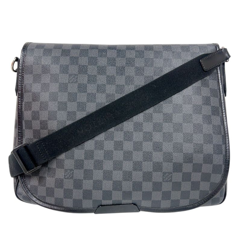 ルイ ヴィトン LOUIS VUITTON レンツォ N51213 ブラック シルバー金具 ダミエ グラフィット メンズ ショルダーバッグ