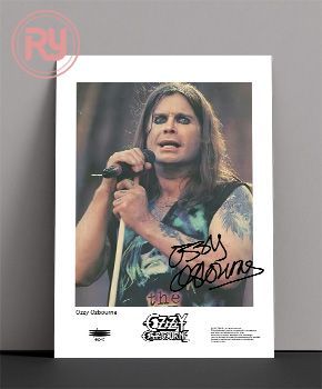 オジー・オズボーン 直筆サイン入りポスター　Ozzy Osboune オジー・オズボーン Ozzy ポスター ロック バンド A4 - 5の通販